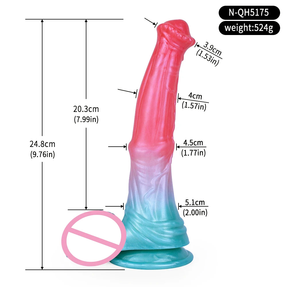 Squirting Horse Dildo Anal Plug With Vein