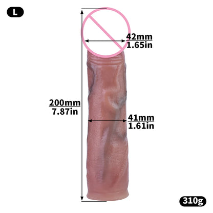 Strapon Button Strap Cage With Large Real Dildo