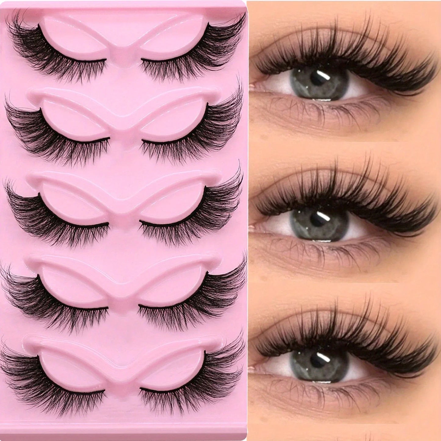 15Pairs 3-Pack Cat Eye Lashes