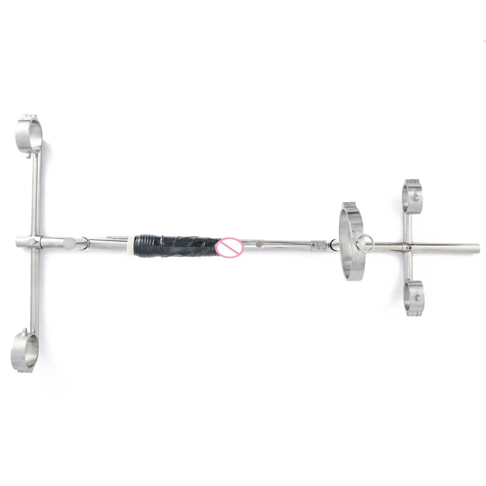 Stainless Steel Bar Spreader with Dildo Collar