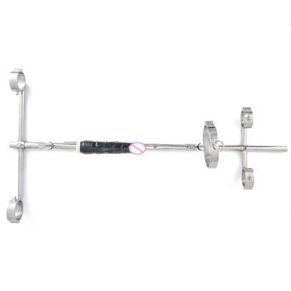 Stainless Steel Bar Spreader with Dildo Collar