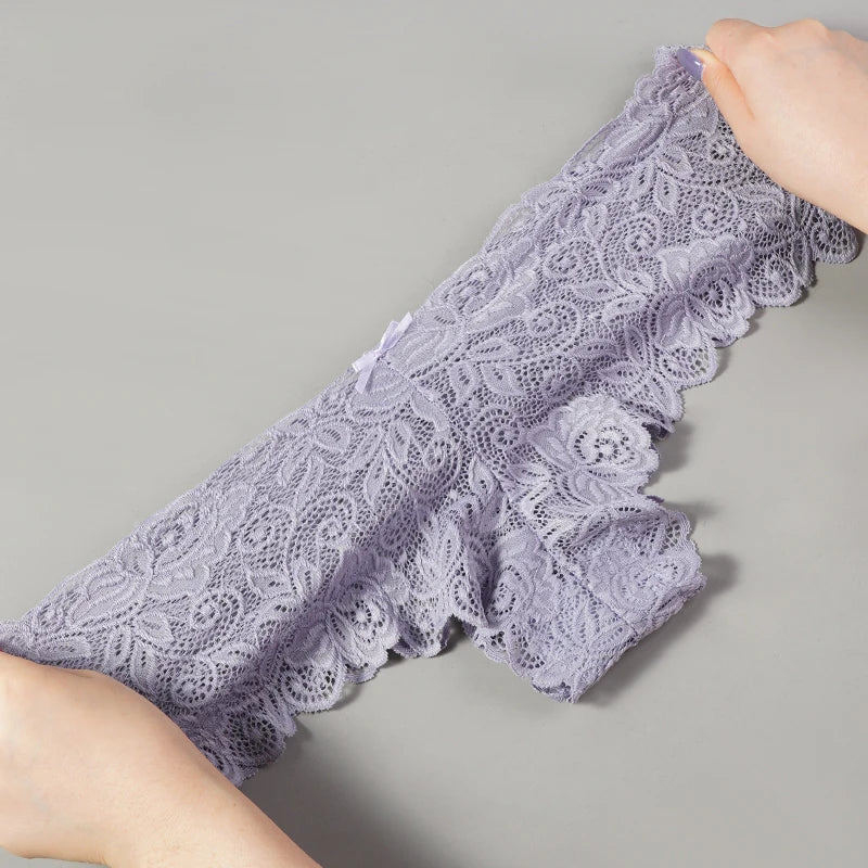3Pcs Sexy Floral Lace Panties
