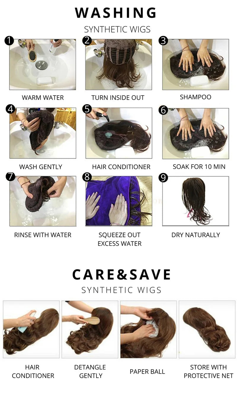 Ombre Blonde Black Synthetic Layered Wig