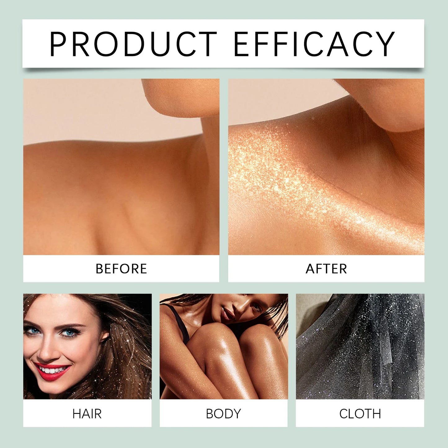 High Gloss Glitter Powder Spray Body Shimmer