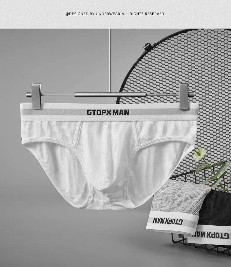 Summer Single Layer Men Briefs Low Rise Slim Fit