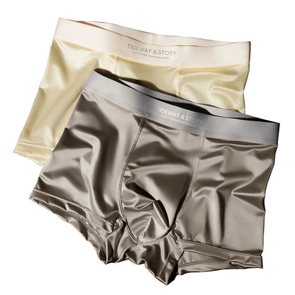 4PCS Men's Ice Silk High-End Boxers