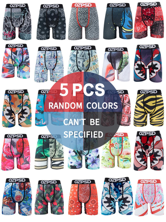 5Pcs Sexy Summer Men Boxer Underwear