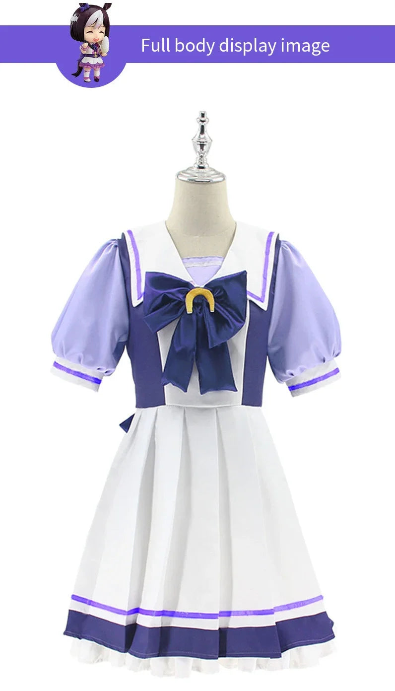 Anime Uma Musume Pretty Derby Cosplay Costume Toukai Teiou School Uniform Gold Ship Special Week Cosplay Lolita Sailor Dress