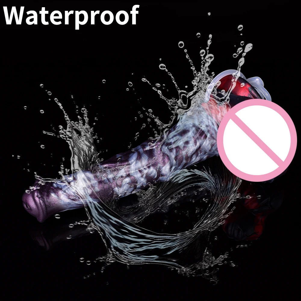 Squirting Horse Dildo Anal Plug With Vein