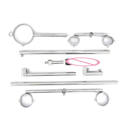 Stainless Steel Bar Spreader with Dildo Collar