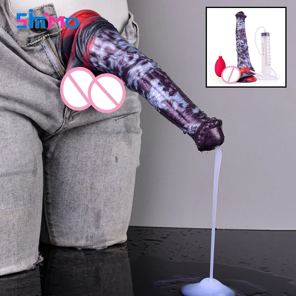 Squirting Horse Dildo Anal Plug With Vein