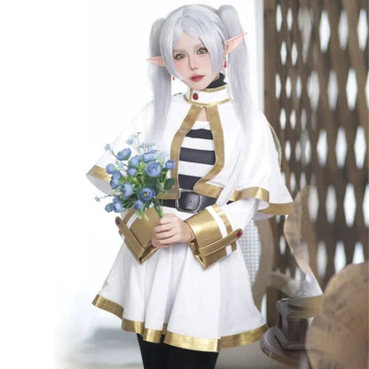 Frieren Cosplay Costume Wig Shoes