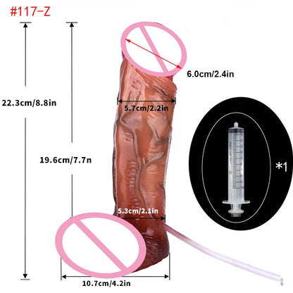 Silicone Thick Ejaculation Realistic Dildo