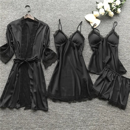 Sexy  Lingerie Dress Robe Sleepwear Pajamas Set