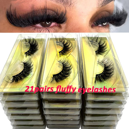 New 21Pairs Thick 3D Mink Lashes