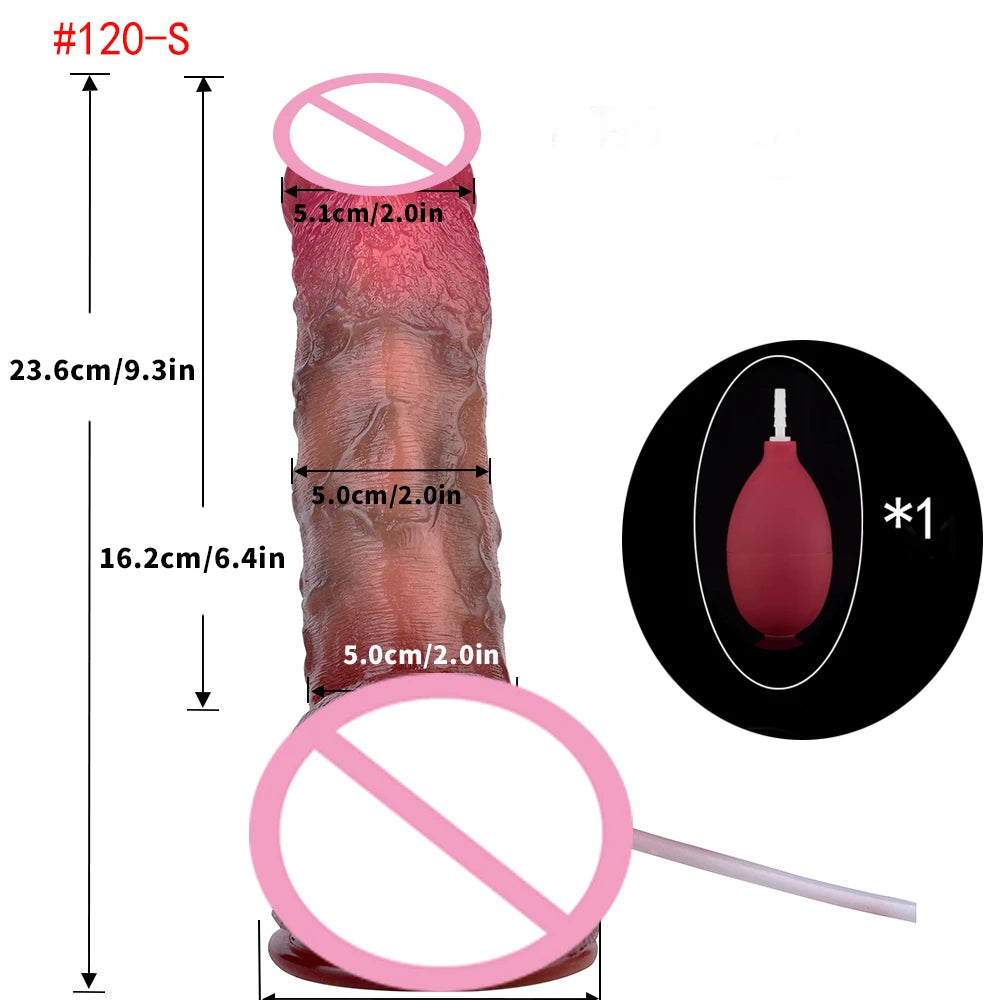 Silicone Thick Ejaculation Realistic Dildo