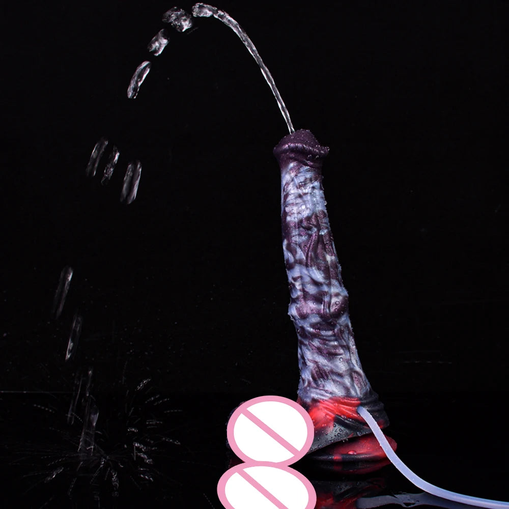 Squirting Horse Dildo Anal Plug With Vein