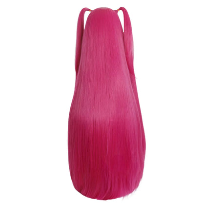 Rose Red Long Hair Synthetic Wig