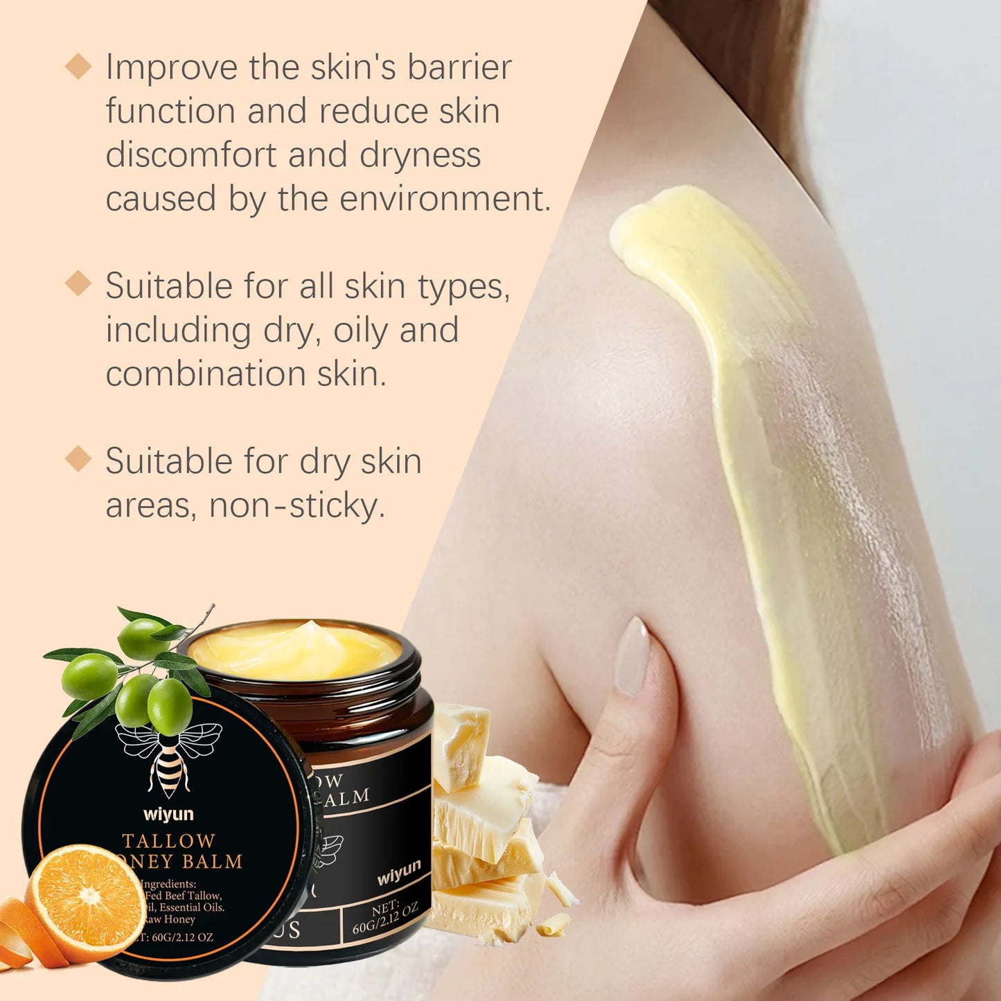 Tallow Honey Cream