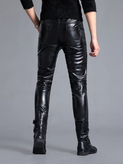 Men`s Tight Faux Leather pants