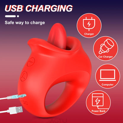 Vibrator Licking Tongue Sex Toy for Women