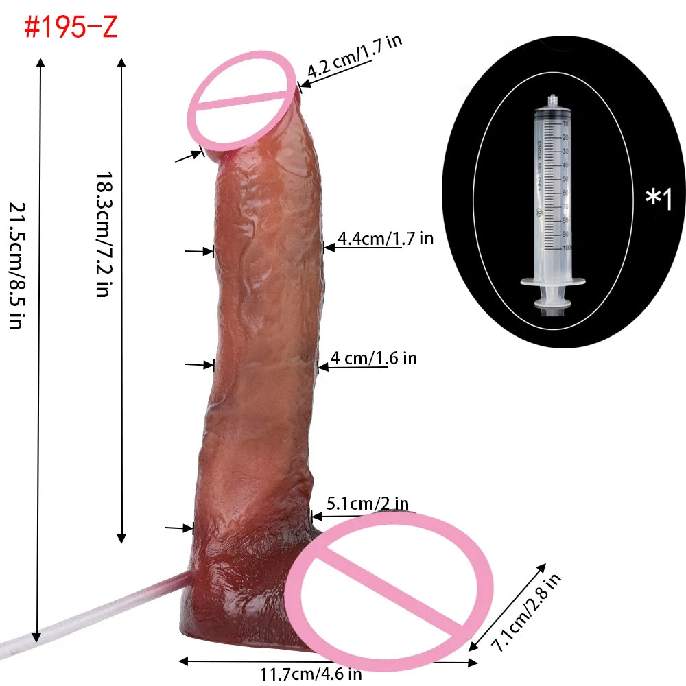 Silicone Thick Ejaculation Realistic Dildo