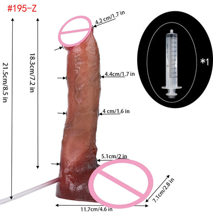 Silicone Thick Ejaculation Realistic Dildo