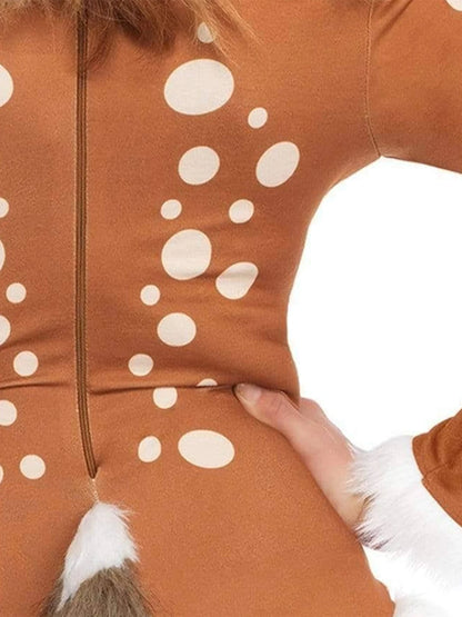 Reindeer Costume Furry Bodycon Jumpsuit