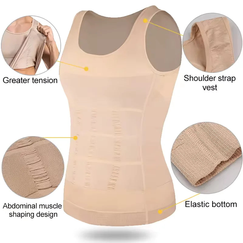 Men Compression Vest Sleeveless Shapewear