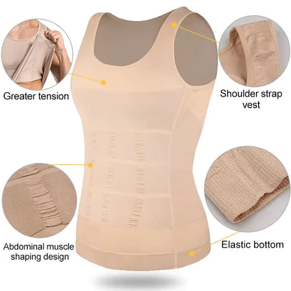 Men Compression Vest Sleeveless Shapewear