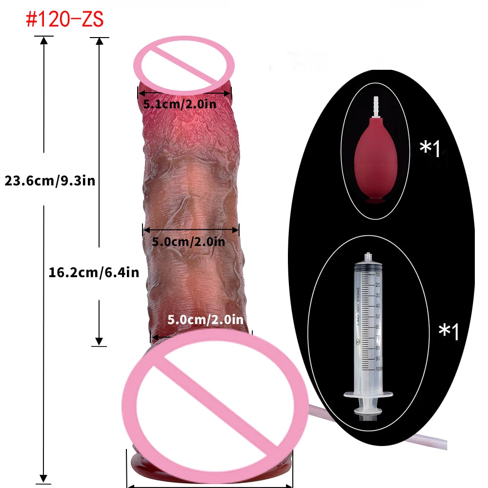 Silicone Thick Ejaculation Realistic Dildo