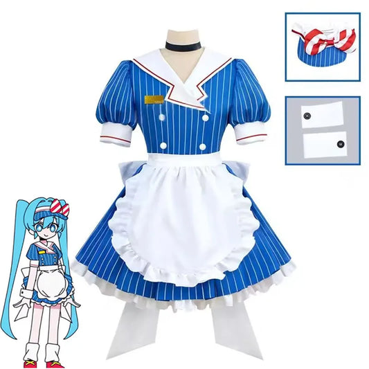 Miku Cosplay Costume Maid Dress