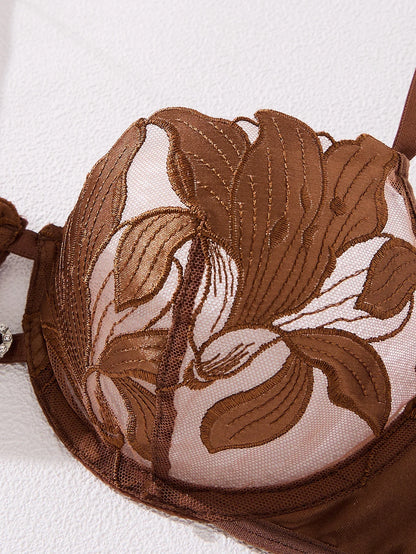 Sexy Embroidered Print Pajama Set