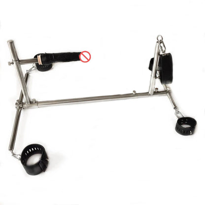 Stainless Steel Bar Spreader with Dildo Collar