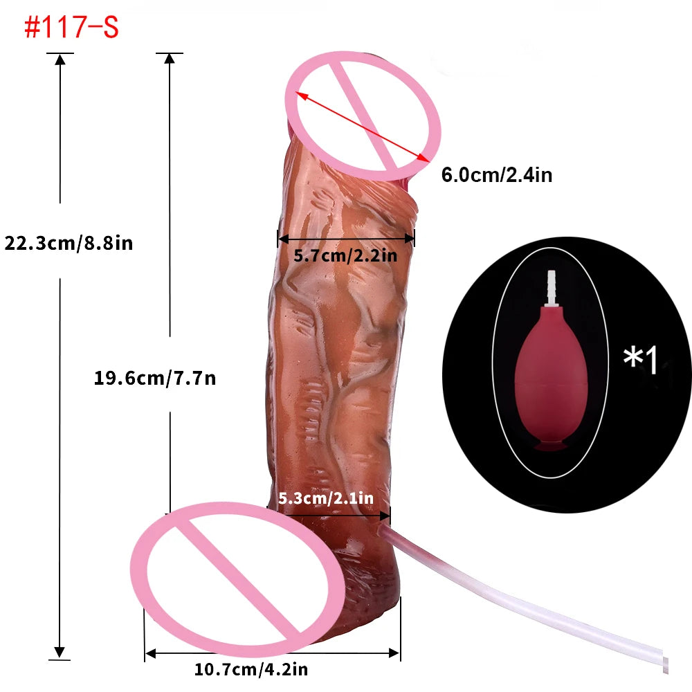 Silicone Thick Ejaculation Realistic Dildo