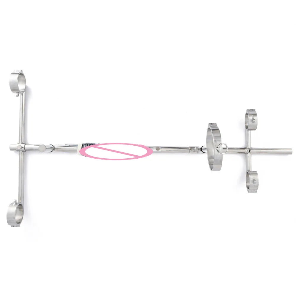 Stainless Steel Bar Spreader with Dildo Collar