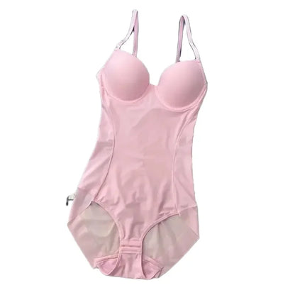 Underwire Pink Bodysuit Shapewear S-2XL