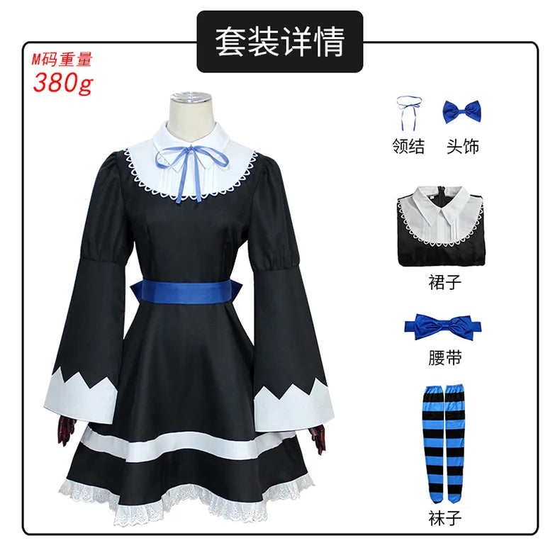 Cosplay Gothic Maid Lolita Dress Wig Long Socks