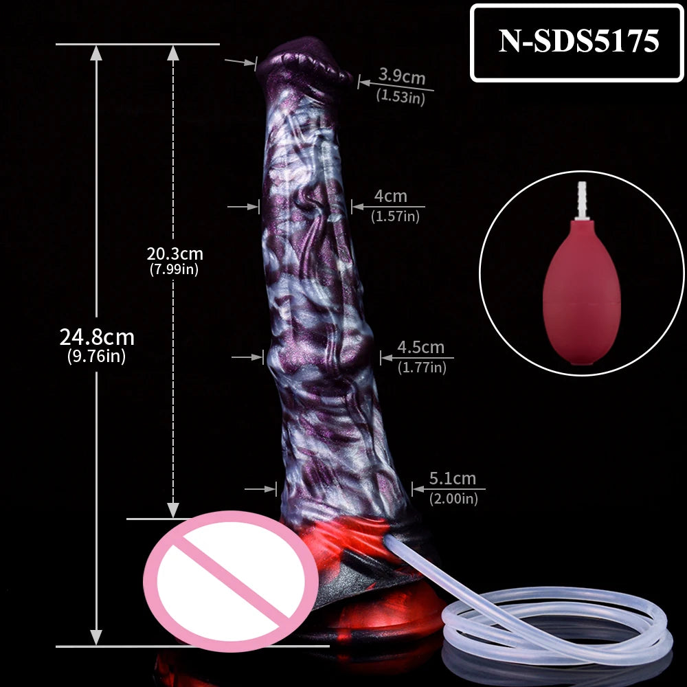 Squirting Horse Dildo Anal Plug With Vein