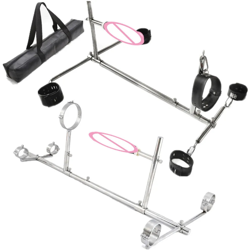 Stainless Steel Bar Spreader with Dildo Collar