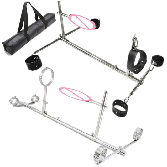 Stainless Steel Bar Spreader with Dildo Collar