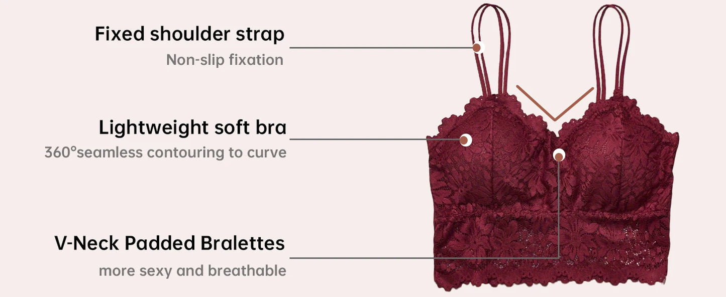 4pcs Women Sexy Lace Bra & Panty Set