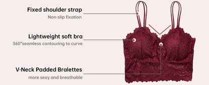 4pcs Women Sexy Lace Bra & Panty Set