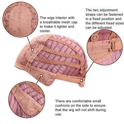 Ombre Blonde Black Synthetic Layered Wig