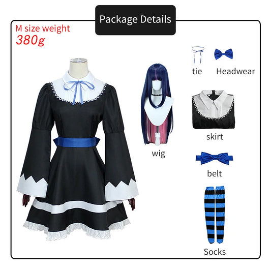Cosplay Gothic Maid Lolita Dress Wig Long Socks
