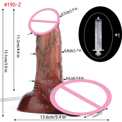 Silicone Thick Ejaculation Realistic Dildo