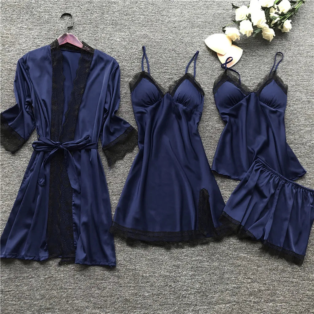 Sexy  Lingerie Dress Robe Sleepwear Pajamas Set
