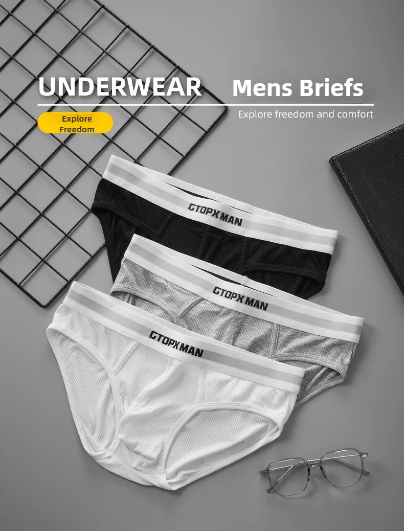 Summer Single Layer Men Briefs Low Rise Slim Fit