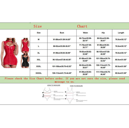 Sexy Wet look PVC Dress (M-4XL)