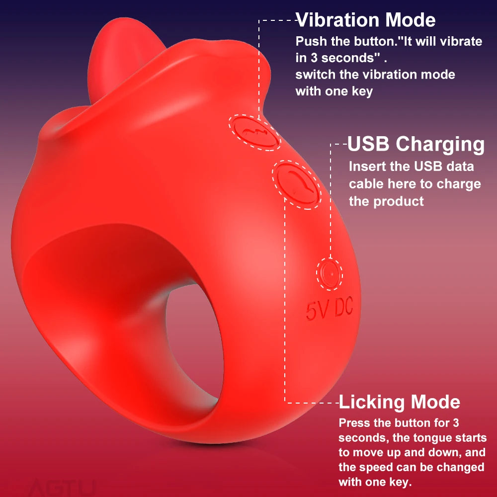 Vibrator Licking Tongue Sex Toy for Women
